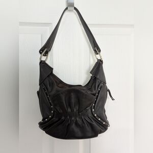 Tosca Blue Brown Leather Handbag